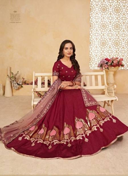 Maroon Colour AAWIYA AGNILEKHA 2 New Designer Fancy Wedding Wear Lahenga Choli Collection 1006
